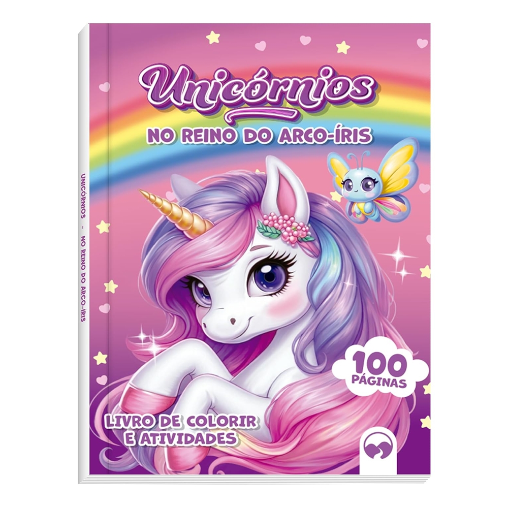 Livro Infantil 100 Páginas para Colorir com Atividades | UNICÓRNIOS