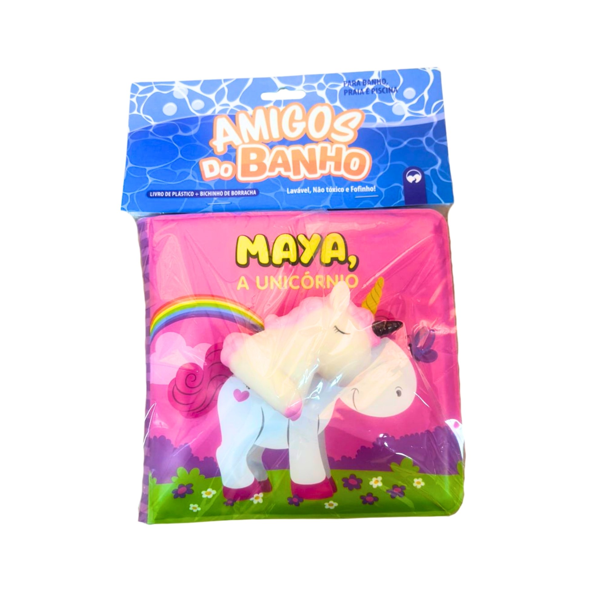 Livro Fofinho Para Bebês Amigos do Banho - Maya, a Unicórnio