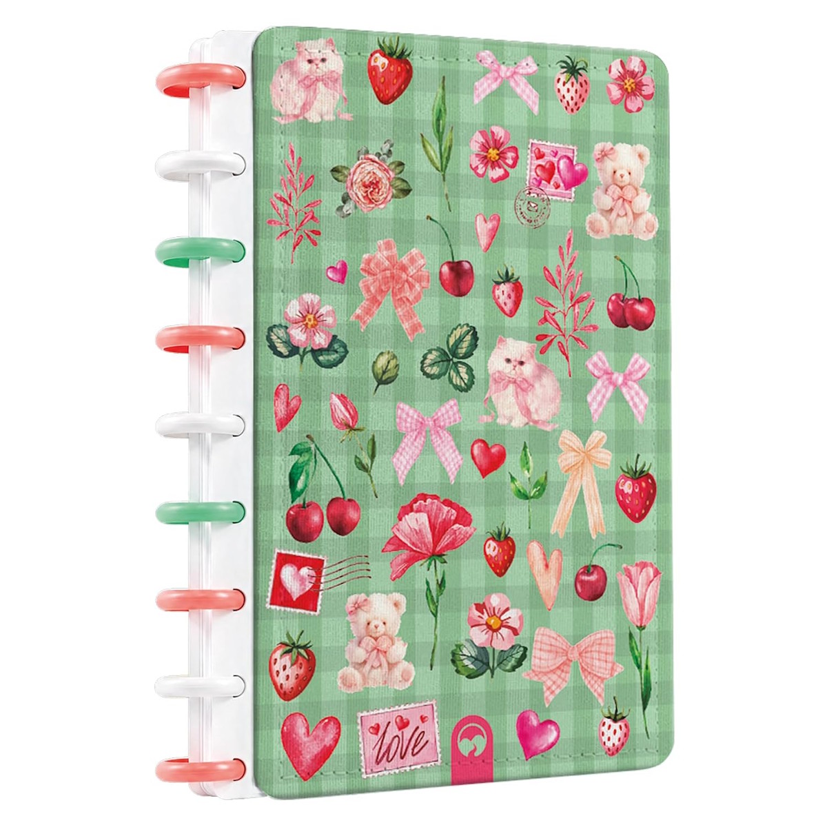 Livro Diário Inteligente 100 Páginas e Fichário - Love Milkcherry