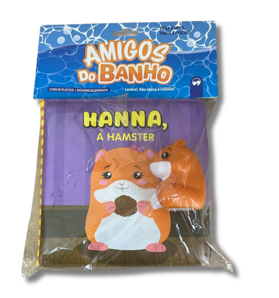 Livro Fofinho Para Bebês Amigos do Banho - Hanna , a Hamster
