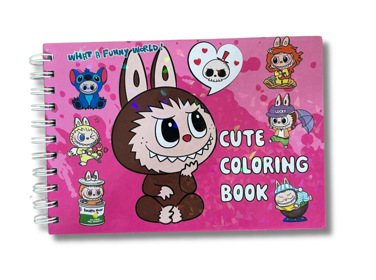 Livro de Colorir Monstrinho Amigo Capa Dura Rosa-What a funny world