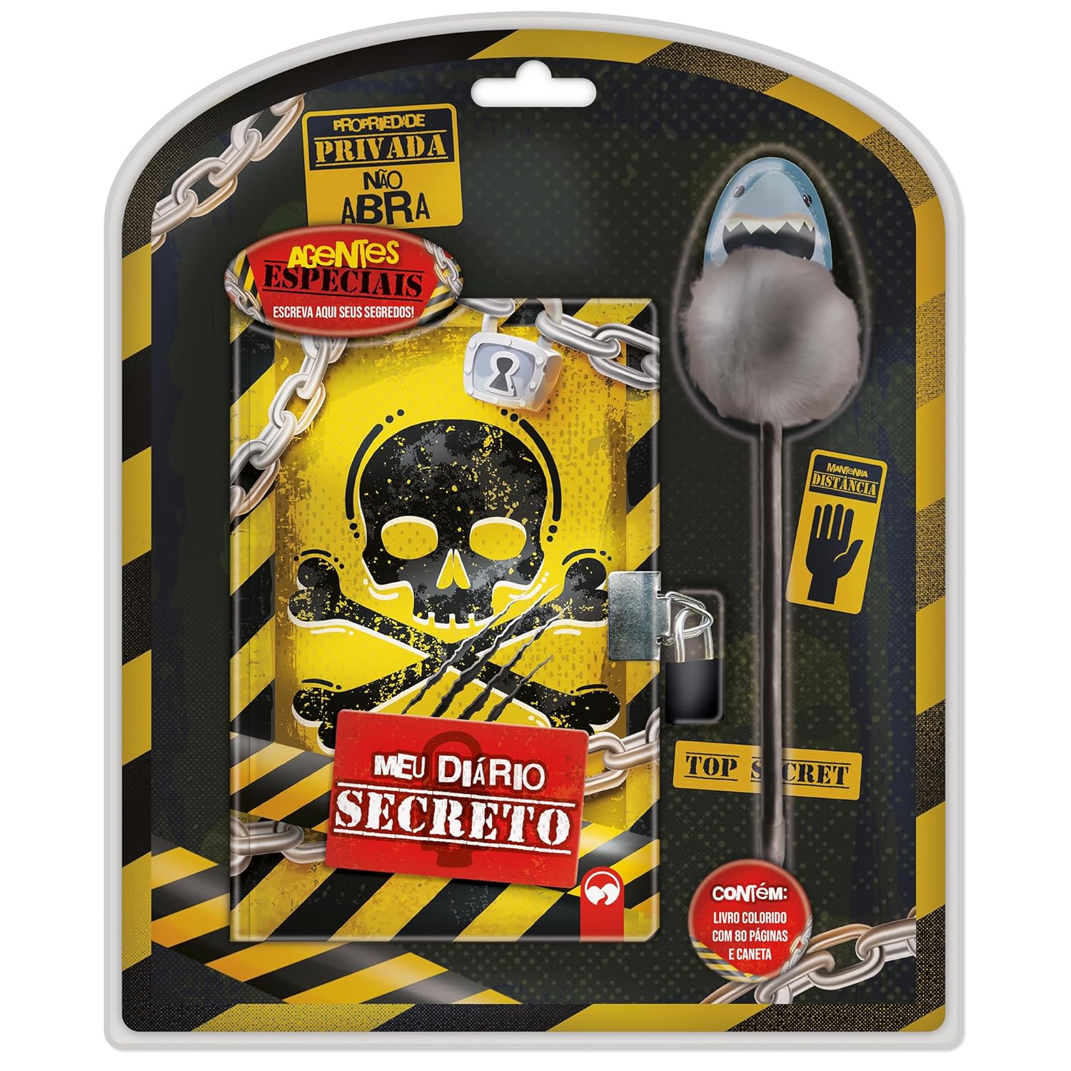 Livro Meu Diário Secreto com Caneta Pompom - Agentes Especiais