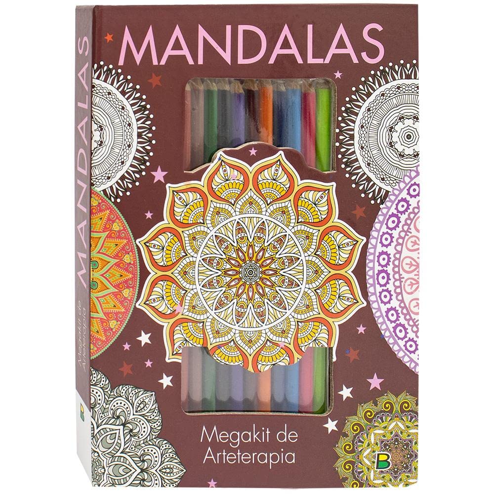 LIVRO DE COLORIR - MEGAKIT DE ARTETERAPIA: MANDALAS