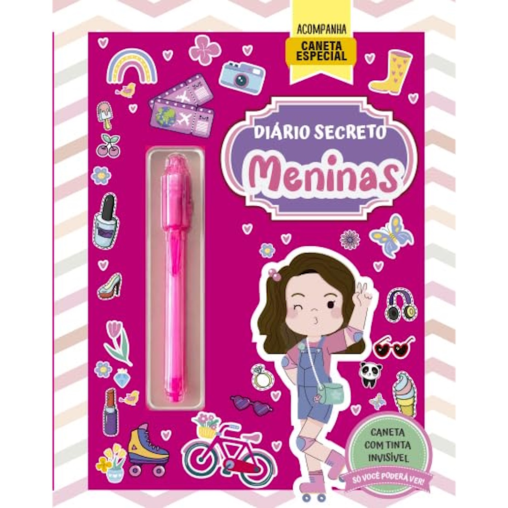 Livro Infantil Meu Diário Secreto - Meninas - Com Caneta Invisível