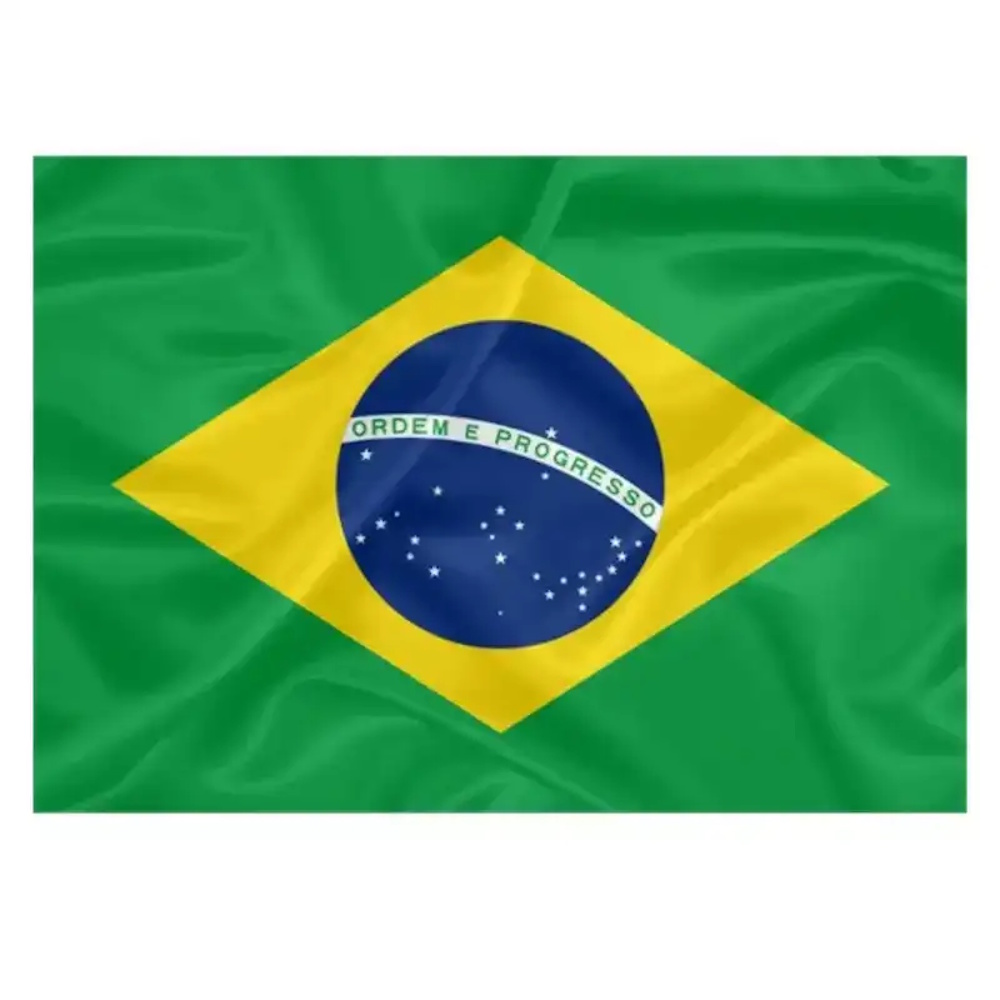 Bandeira do Brasil de Poliéster 60 x 90 cm - Decoração Copa do Mundo