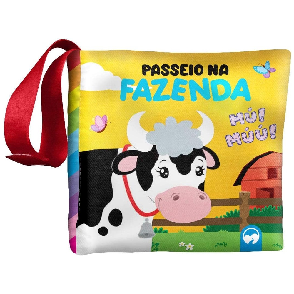 Livro de Pano Infantil - Bebê Feliz - Animais da Fazenda