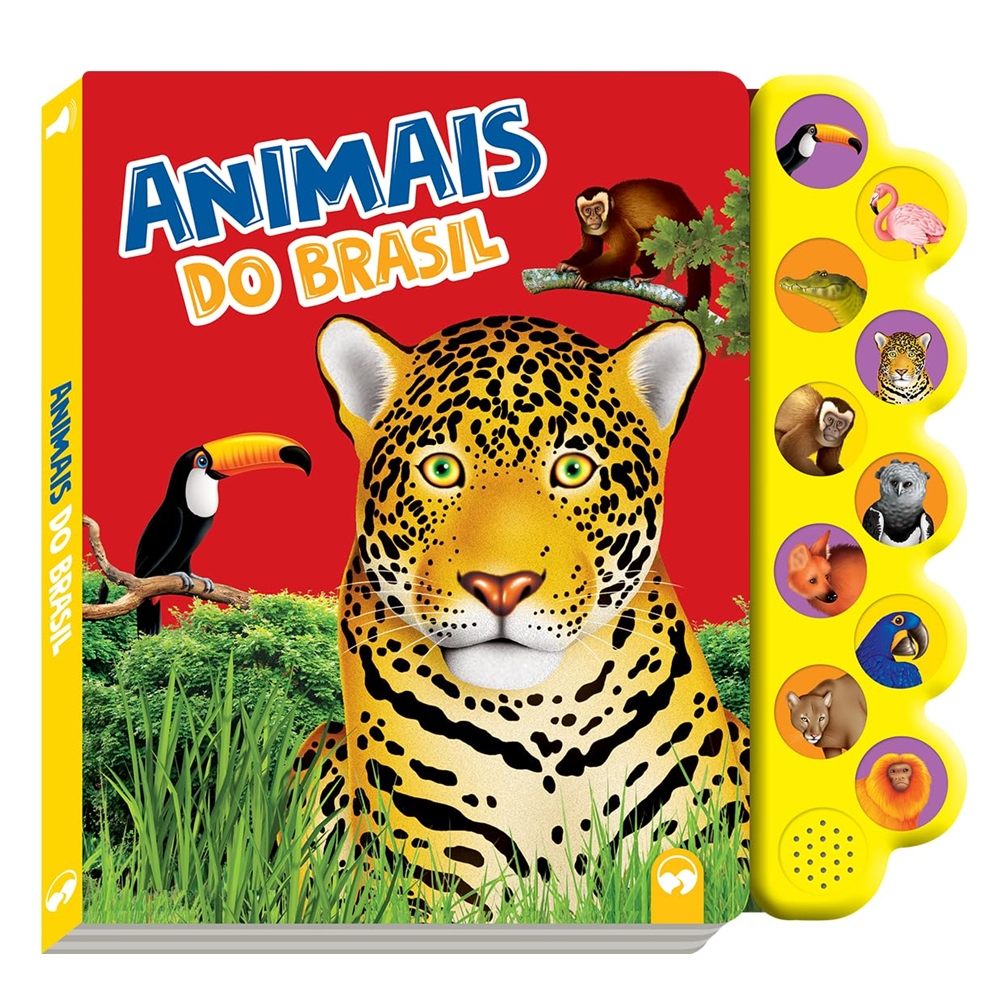 Livro Sonoro Infantil com 10 Sons - Animais do Brasil