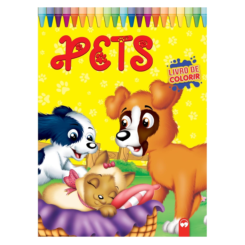 Livro Infantil Gigante de Colorir - PETS