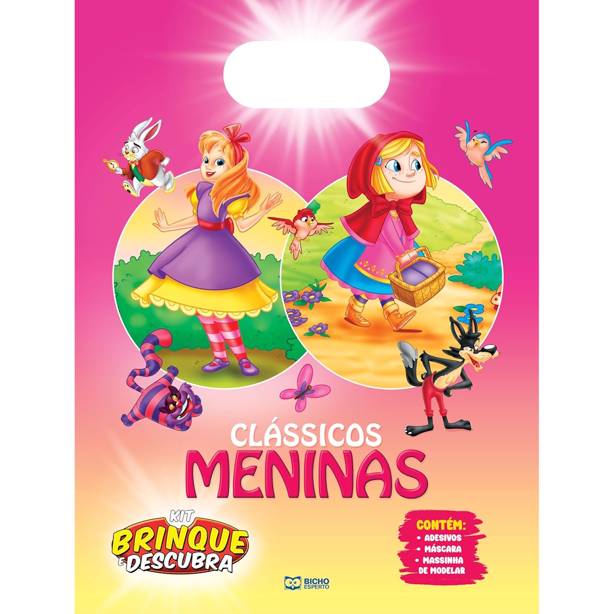 Livro Com Massinha e Adesivos Kit Brinque e Descubra - Clássicos Meninas