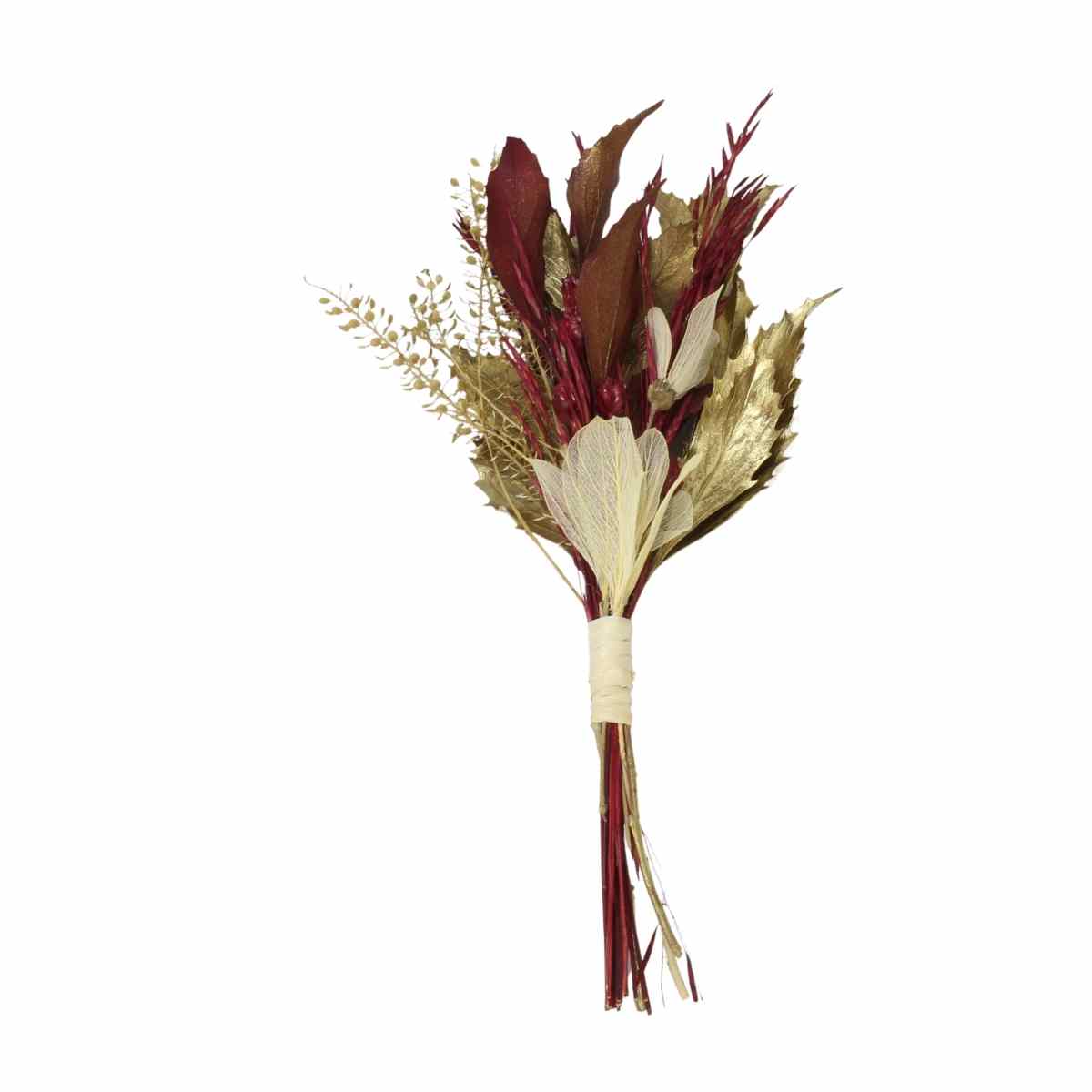 Planta Seca Mini Buquê Variado Dourado 25 cm