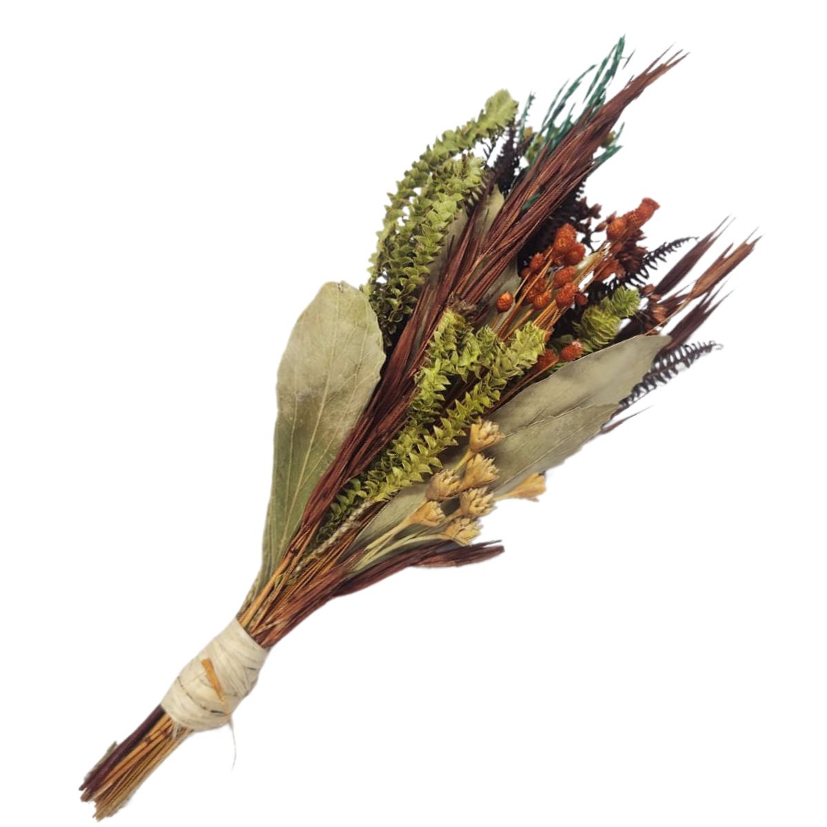 Planta Seca Mini Buquê Variado Castanho 25 cm