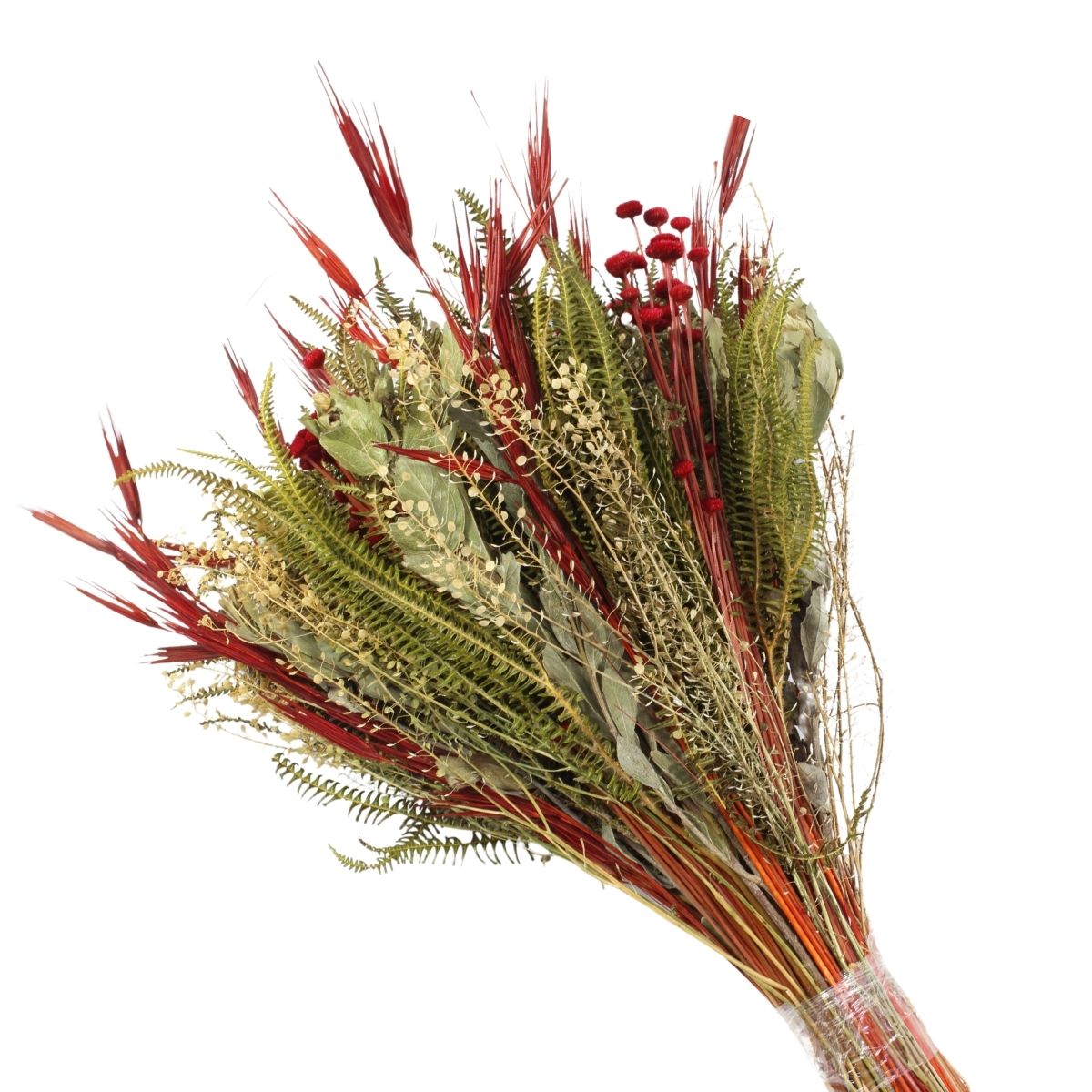 Planta Seca Buquê Variado Vermelho 50cm