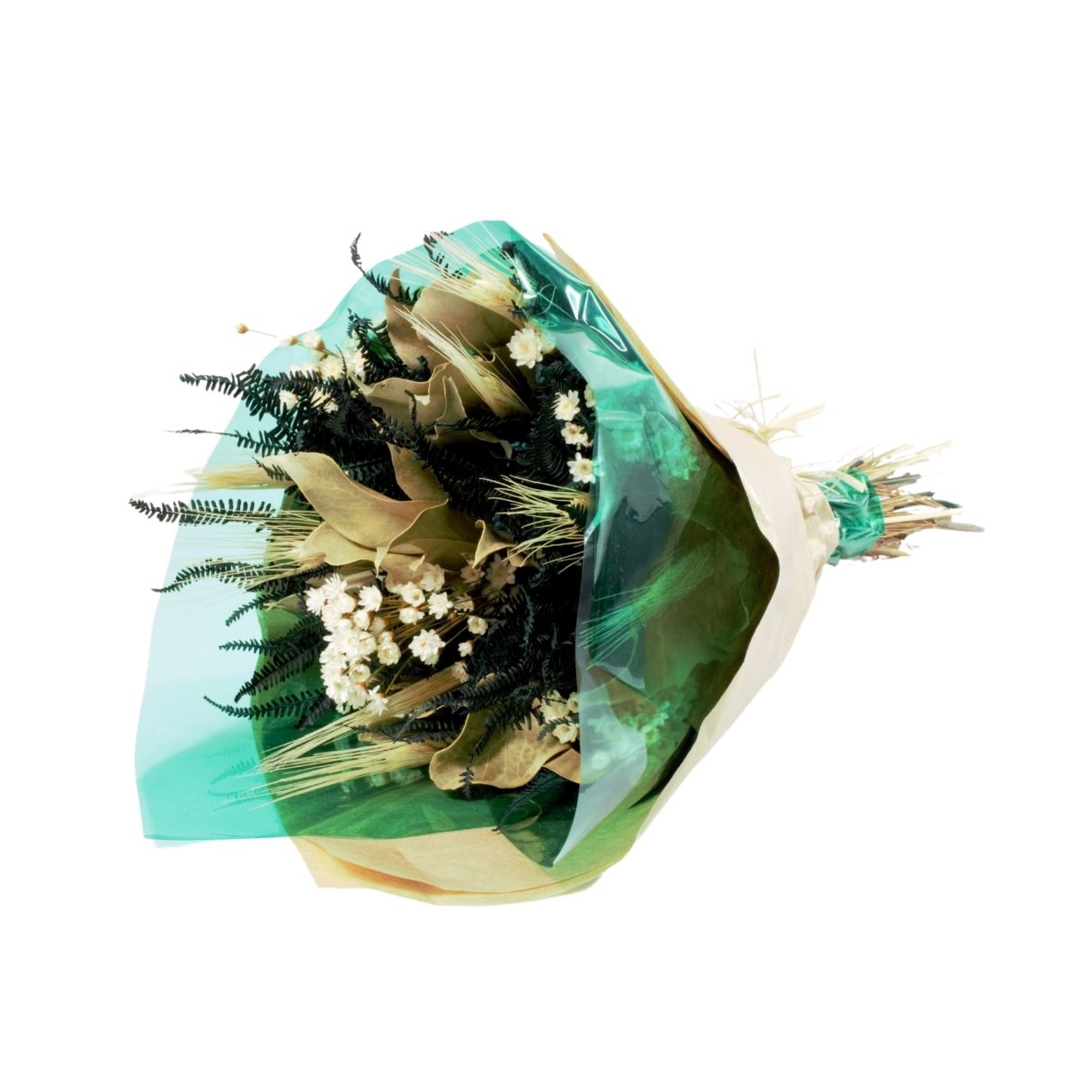 Planta Seca Buquê Variado Carvalho Embalado Multicolorido 40cm