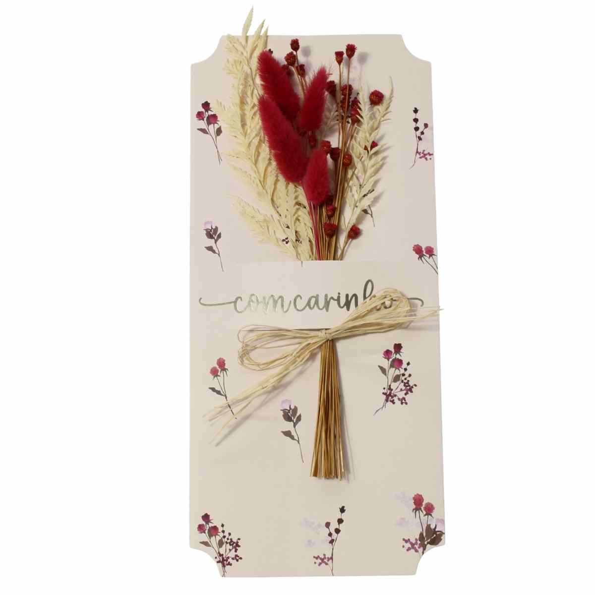 Jardim no Papel para Presentear Vermelho