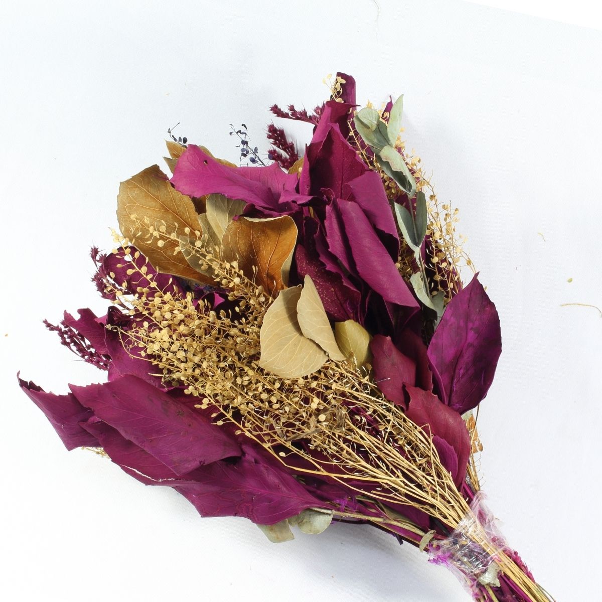 Planta Seca Buquê Variado Semente Pink 40cm