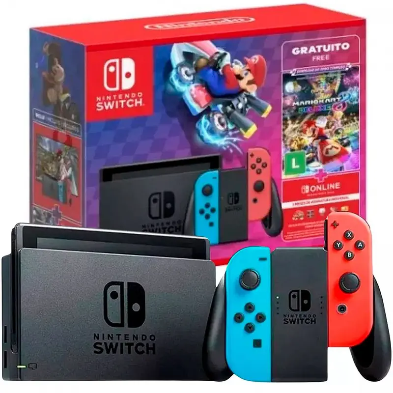 VIDEO GAME CONSOLE NINTENDO SWITCH V2 + MARIO DELUXE 8