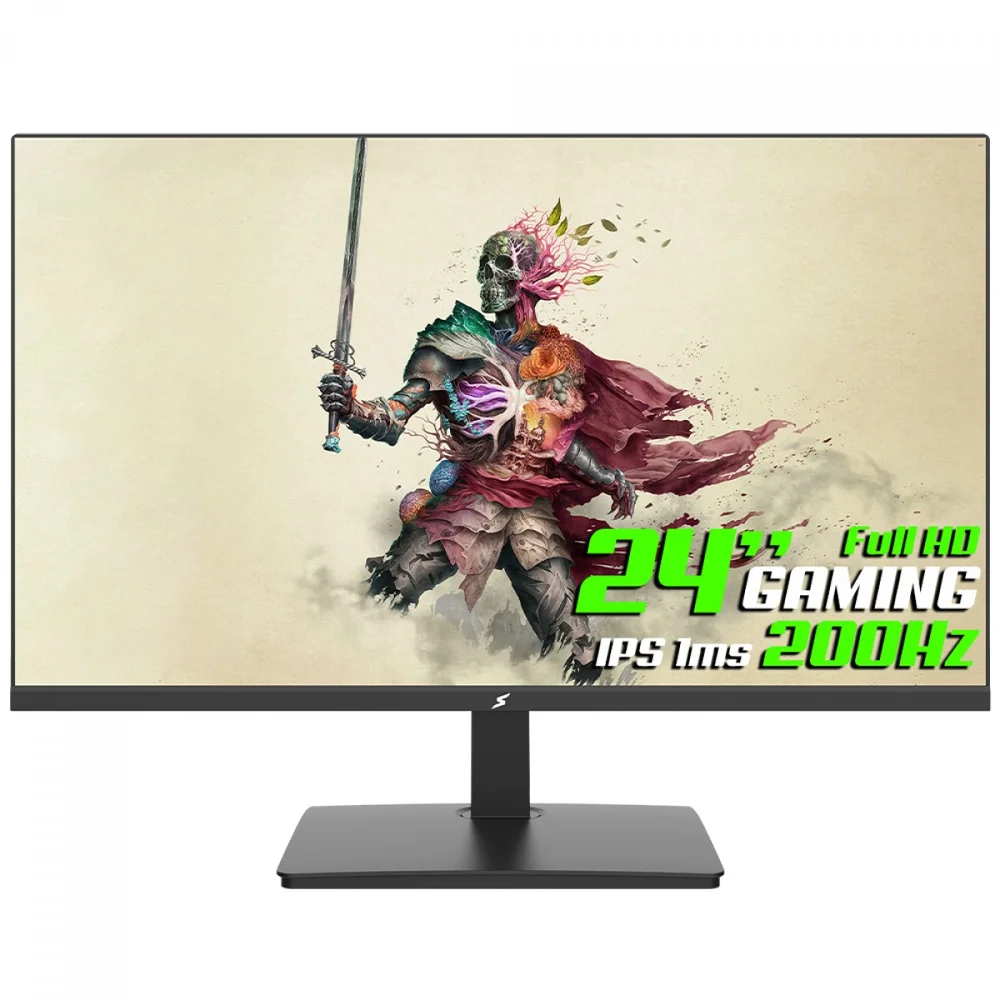 MONITOR GAMER SUPERFRAME VIEW 24" 200HZ IPS 1MS HDMI/DP
