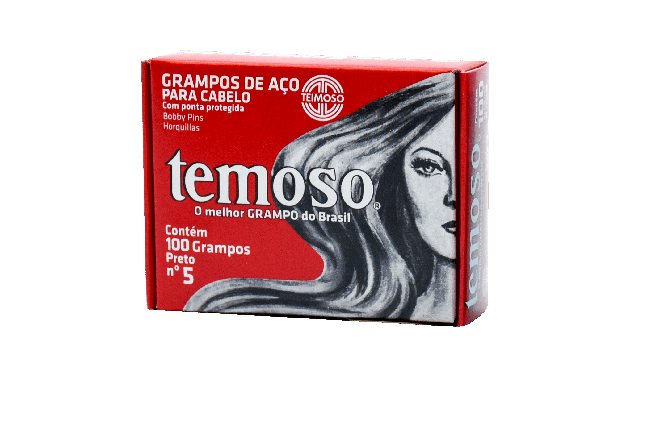 Grampo Temoso N5 c/100 Preto