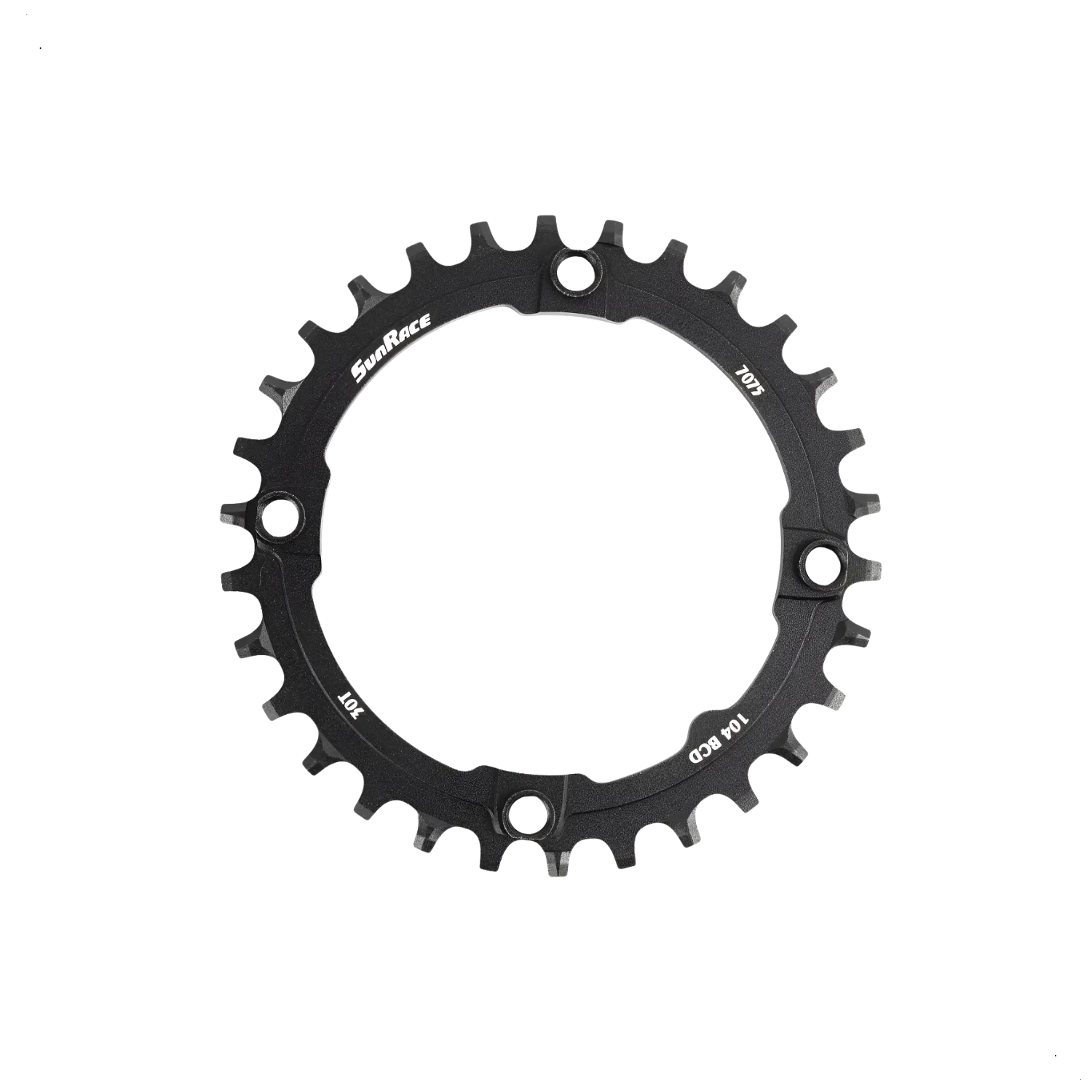 Coroa Sun Race Mx 04 30D Bcd 104 Aluminio 4 furos Preto