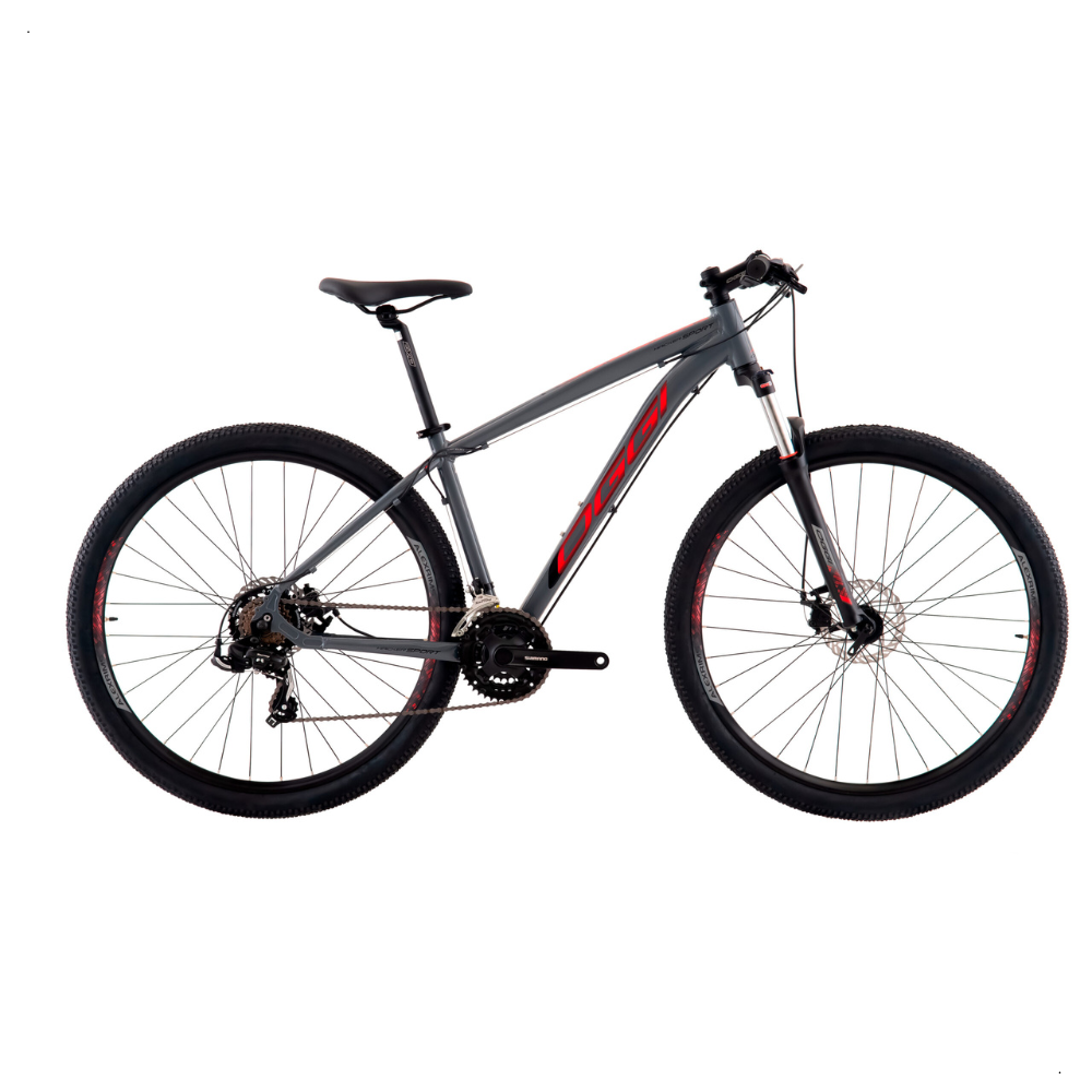 Bicicleta Oggi Hacker Sport 21v Grafite/Vermelho/Preto 15,5