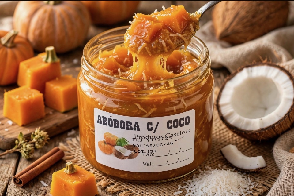 Doce de Abóbora com Coco - 680g - Rei do Queijo