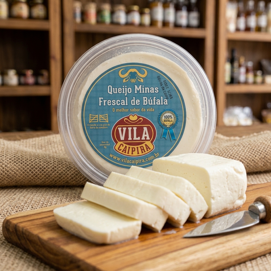 Queijo Minas Frescal de Bufala - 500g - Vila Caipira