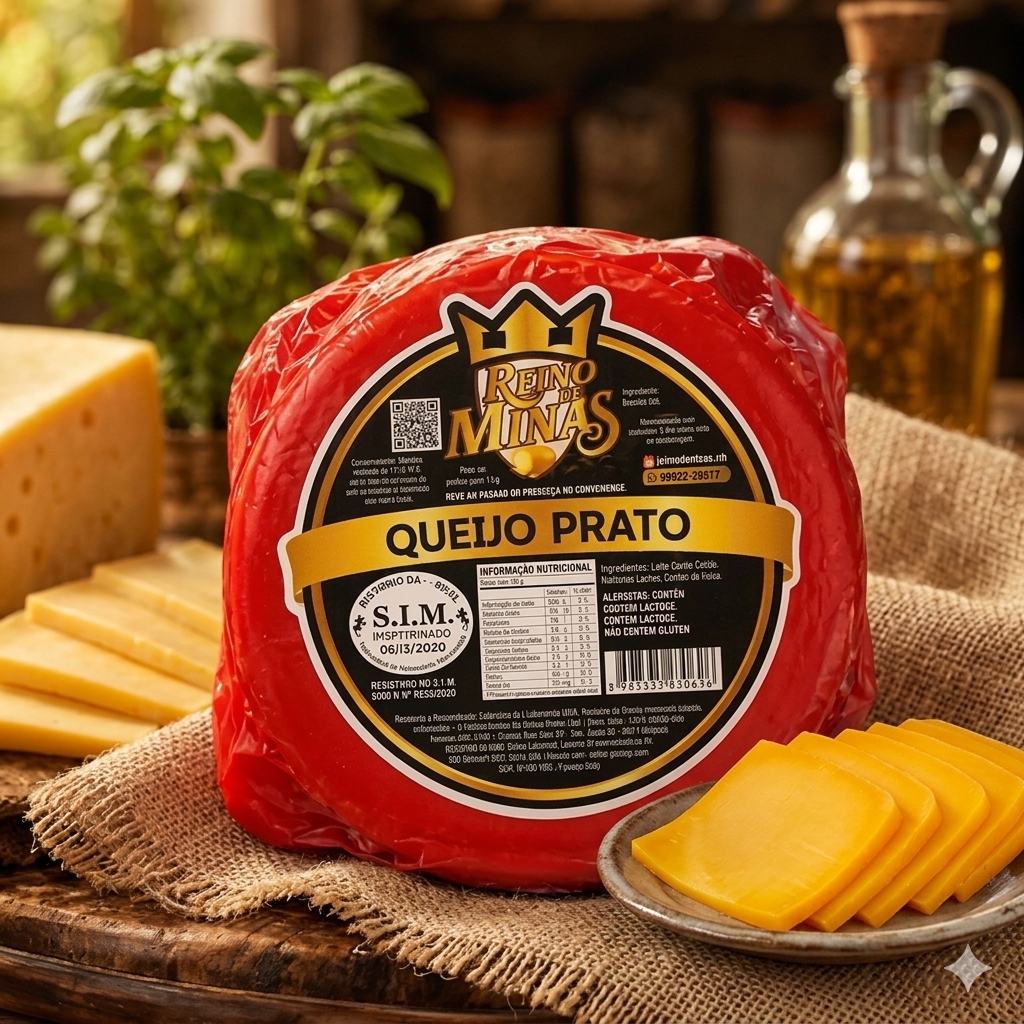 Queijo Prato - 475g - Reino de Minas