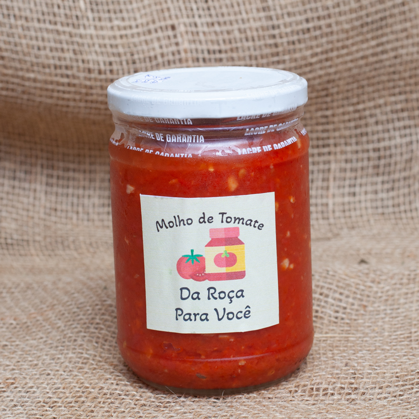 Molho de Tomate Caseiro Orgânico - 550g - da Roça para Você