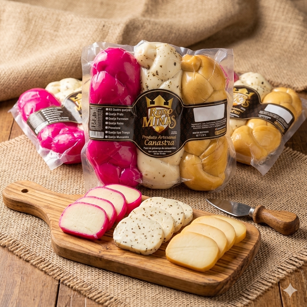 Kit Mussarelas Trancinha - 500g - Reino de Minas