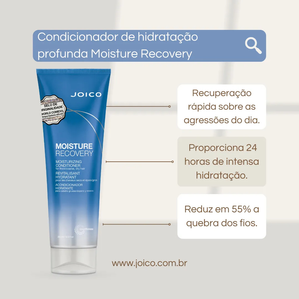 JOICO MOISTURE RECOVERY CONDICIONADOR FOR DRY HAIR 250ml