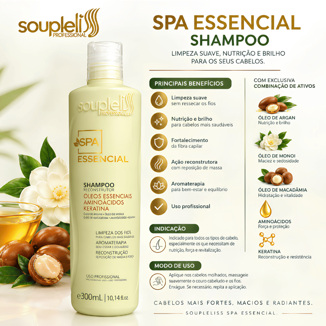 SOUPLELISS SPA ESSENCIAL SHAMPOO 300g