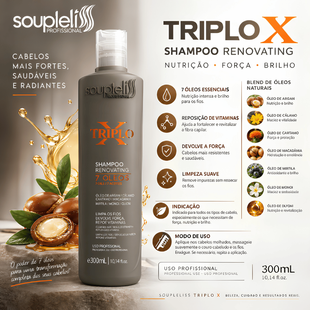 SOUPLELISS TRIPLO X SHAMPOO 300g