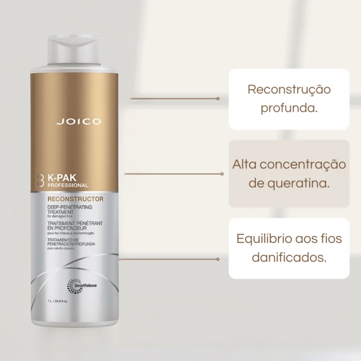 JOICO K-PAK STEP 3 RECONSTRUCTOR - DEEP PENETRATING TREAT. FOR DAMAGE 1L