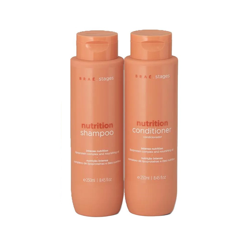 BRAÉ KIT STAGES NUTRITION SHAMPOO 250ml + CONDICIONADOR 250ml