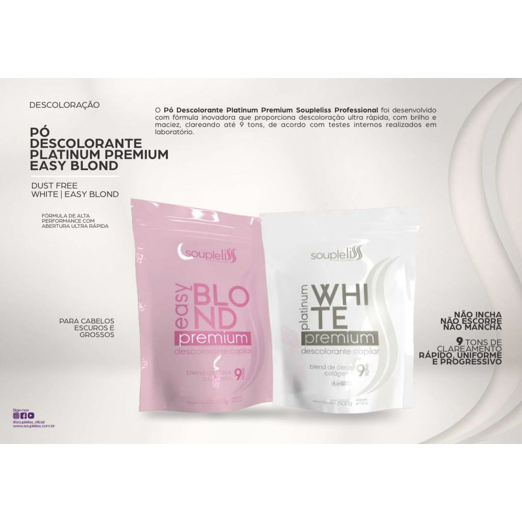SOUPLELISS PÓ DESCOLORANTE WHITE  500g