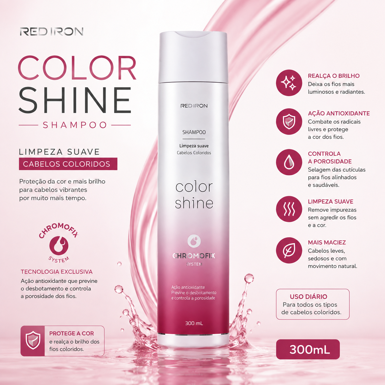 RED IRON COLOR SHINE SHAMPOO 300ml