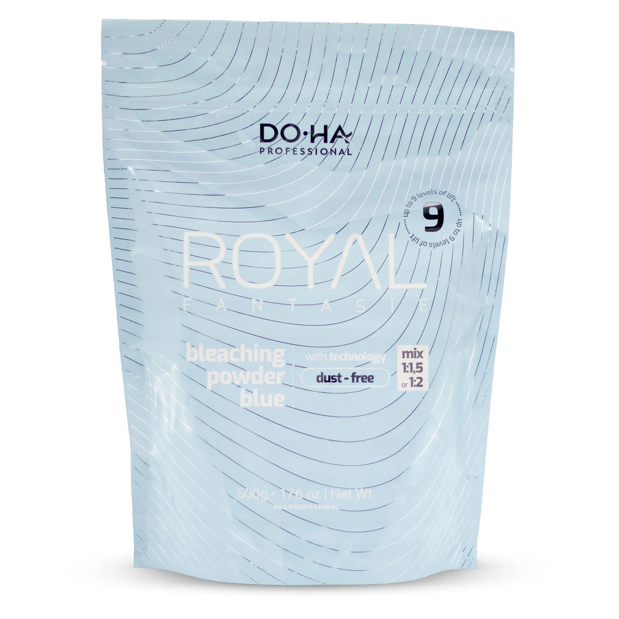 DOHA KIT 01 PÓ DESCOLORANTE AZUL 500g + 01 OX 30 VOLUMES 900ml