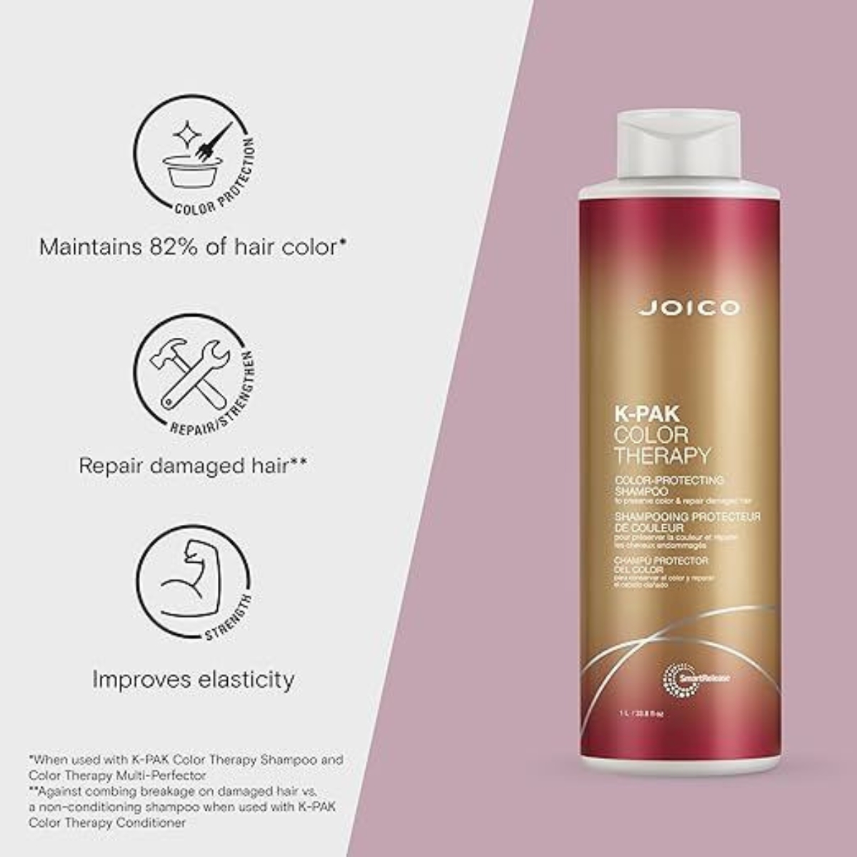 JOICO K-PAK COLOR THERAPY SHAMPOO PRESERVE COLOR & REPAIR DAMAGED 1.000ml