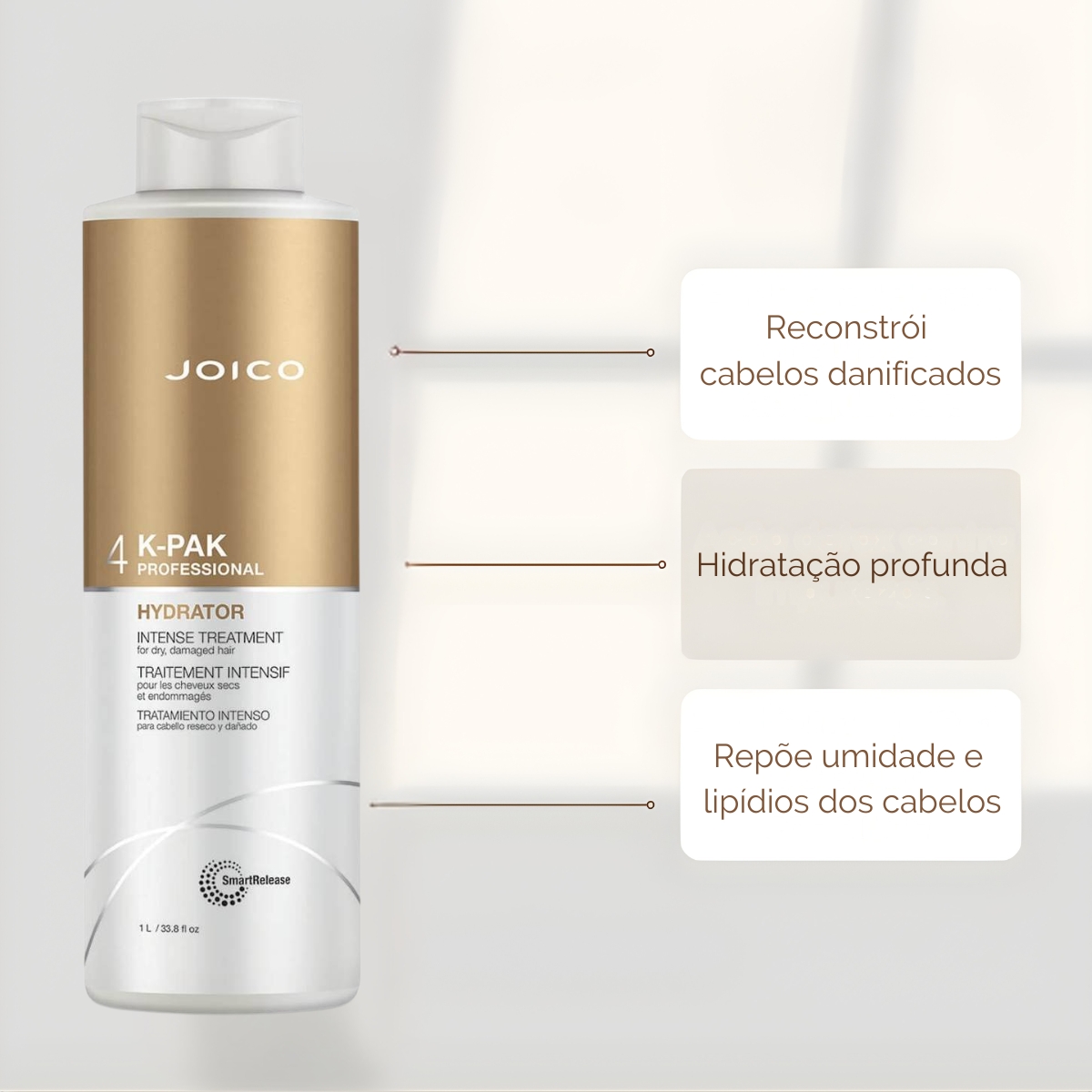 JOICO K-PAK STEP 4 INTENSE HYDRATOR TREATMENT FOR DRY - DAMAGED HAIR 1L