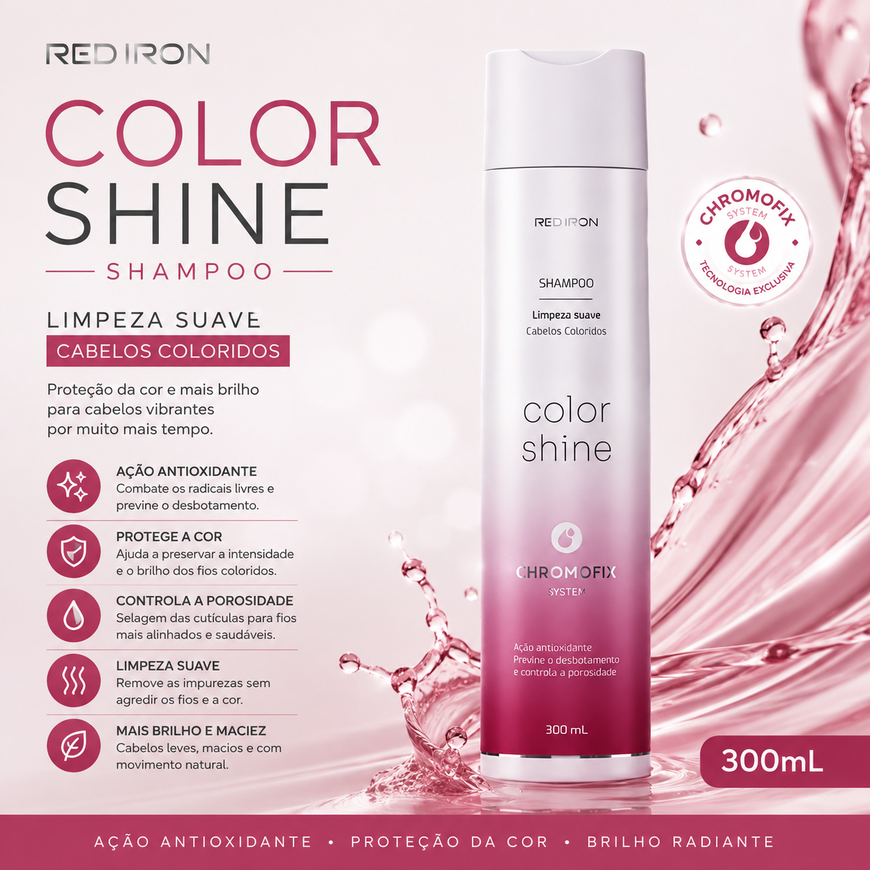 RED IRON COLOR SHINE SHAMPOO 300ml