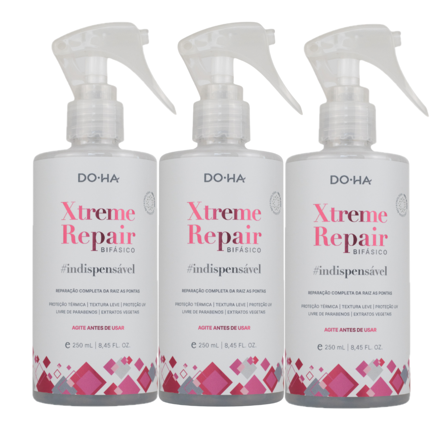 DOHA XTREME REPAIR KIT - 03 UNIDADES DE LEAVE-IN BIFÁSICO 250ml