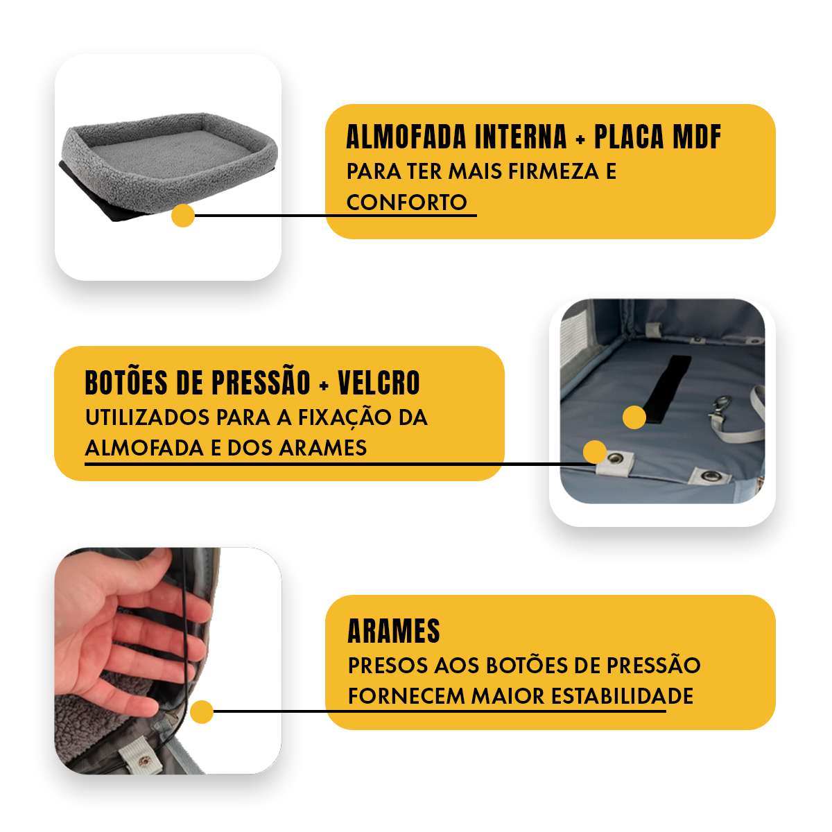 Bolsa Transporte Luxo Pet Viagem Passeio Aéreo Cães Gatos 8kg - Cinza — foto 4