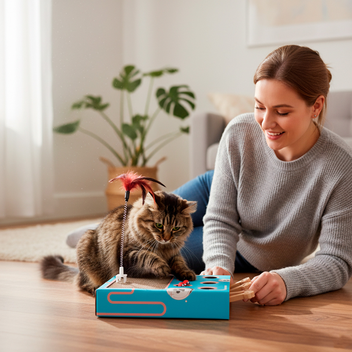 Brinquedo Interativo Gato com 5 Pedais Topeira e Arranhador — foto 8