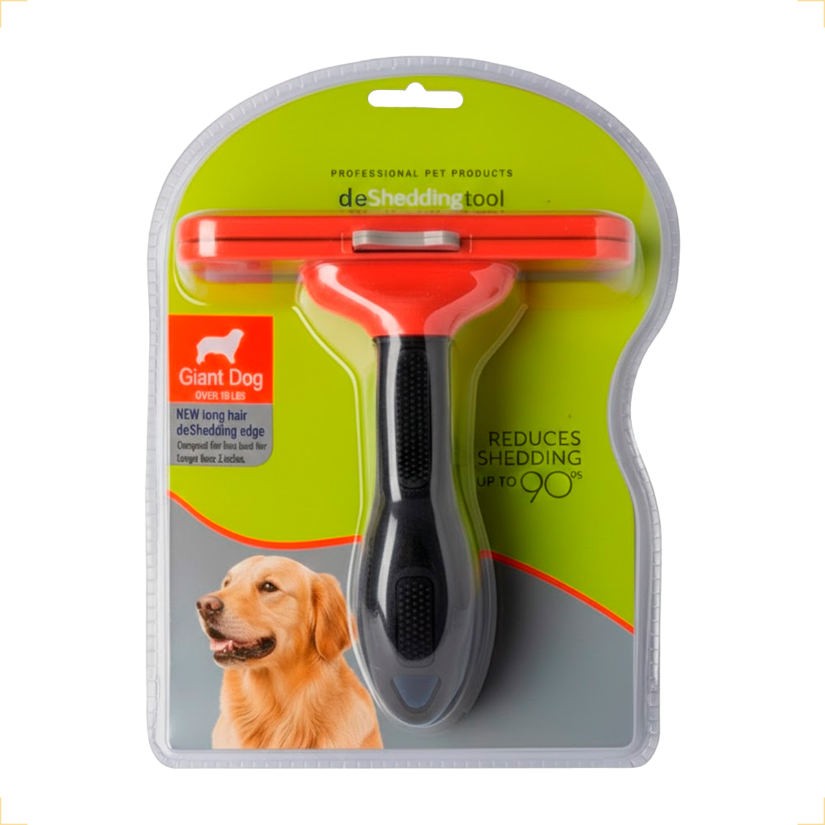 Escova Rasqueadeira Removedora de Pelos Porte Grande 30 a 45 KG VERMELHO GG - Pelo Longo