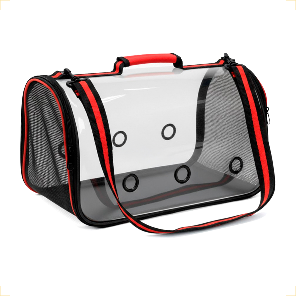 Bolsa  de Transporte Pet Cães e Gatos até 5kg - Vermelho