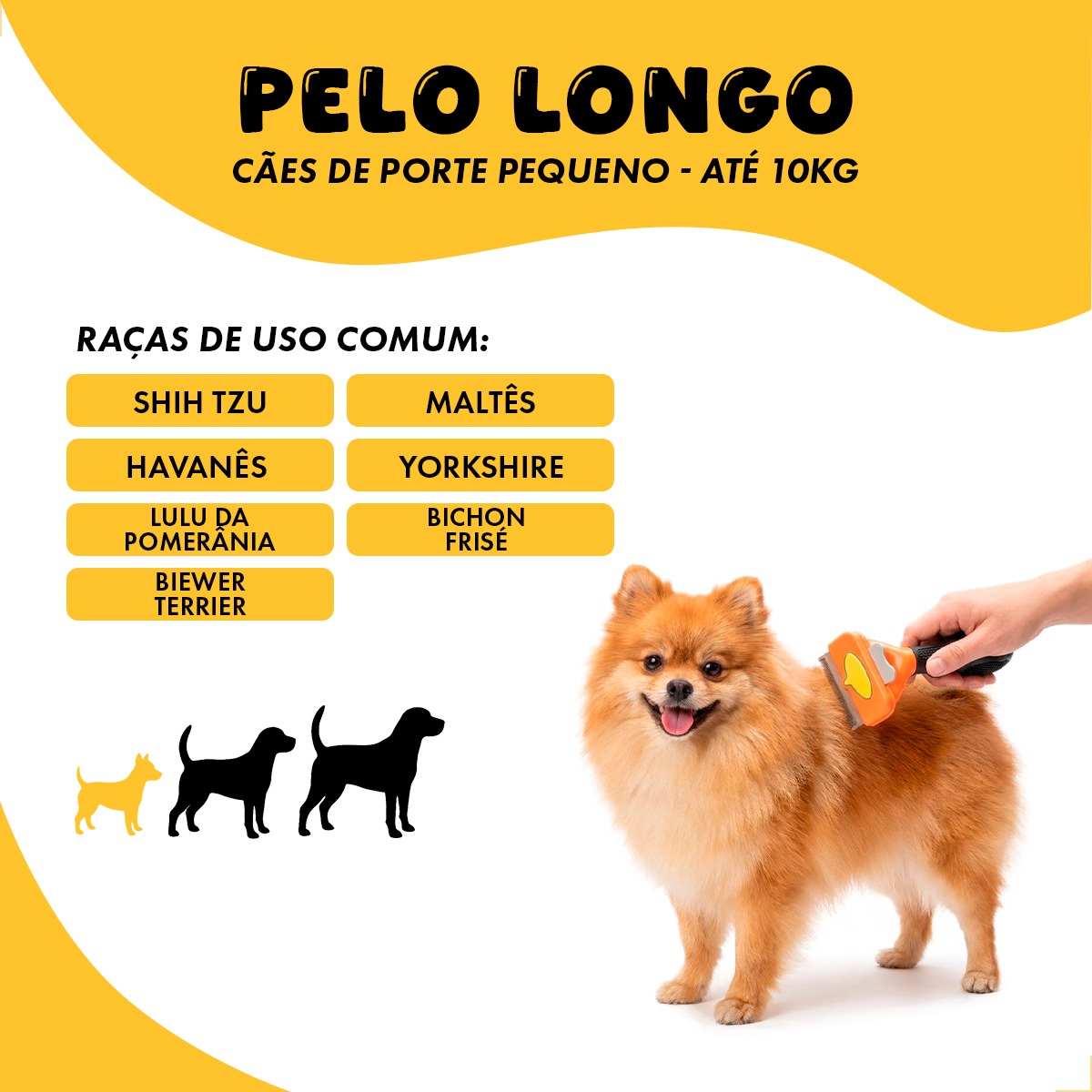 Escova Rasqueadeira Removedora Pelos Cães até 10 kg LaranjaM - Laranja Cinza — foto 5