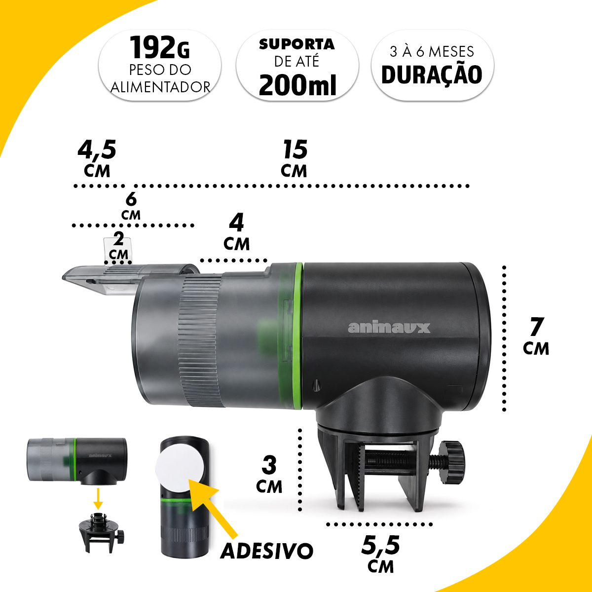 Comedouro alimentador Automático Aquário Peixe tartaruga — foto 3