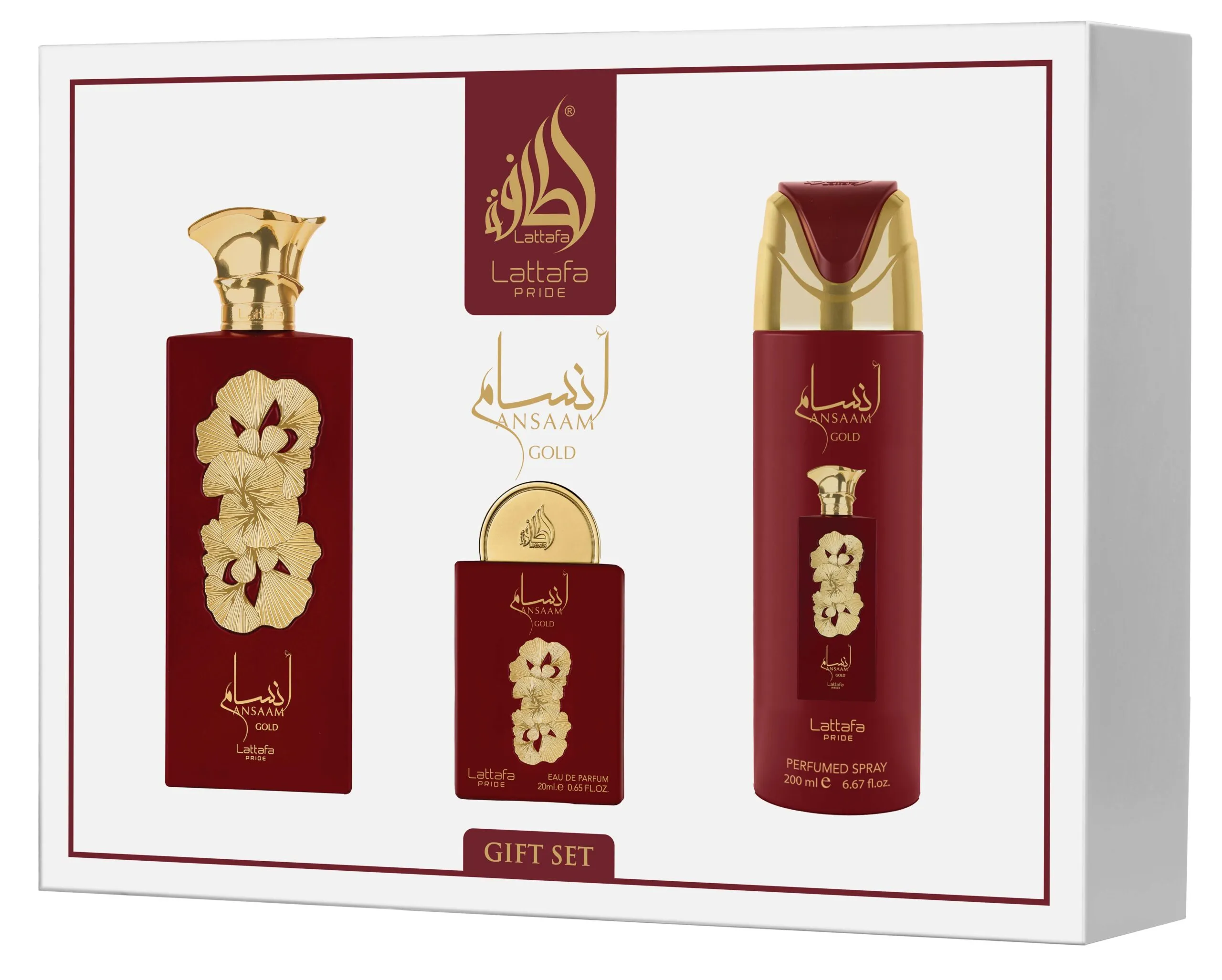 Lattafa Ansaam Gold Kit - 3 Produtos