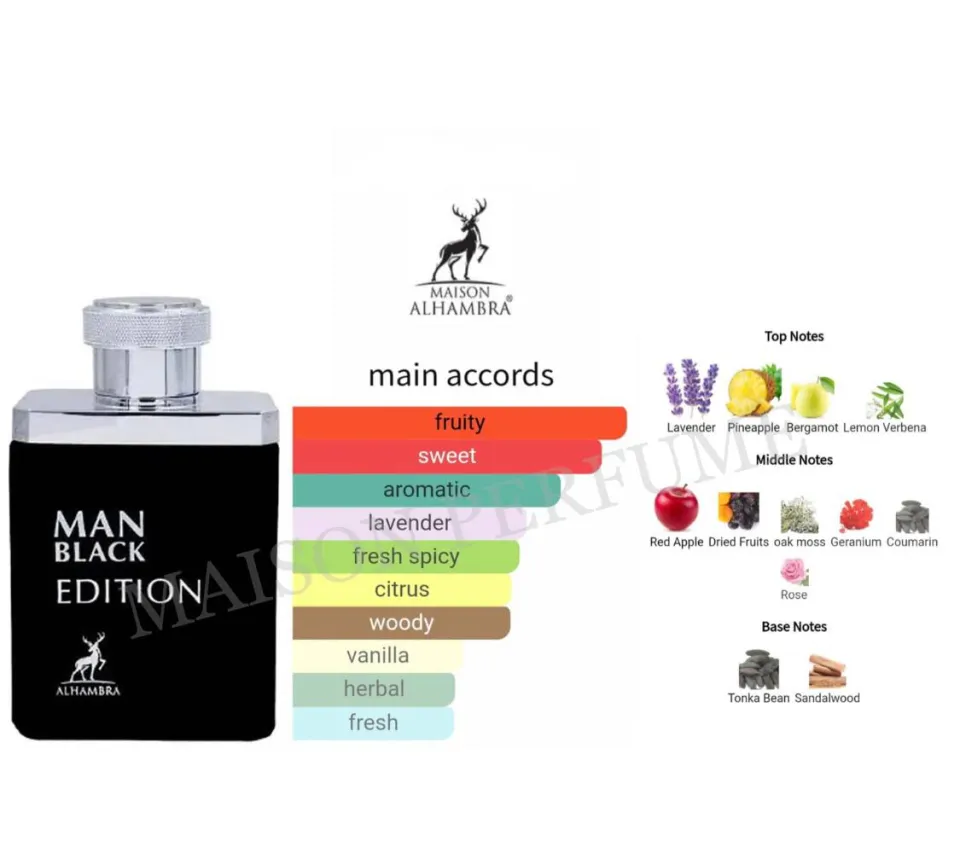 Maison Al Hambra Maison Alhambra Man Black EDP 100 ml — foto 3