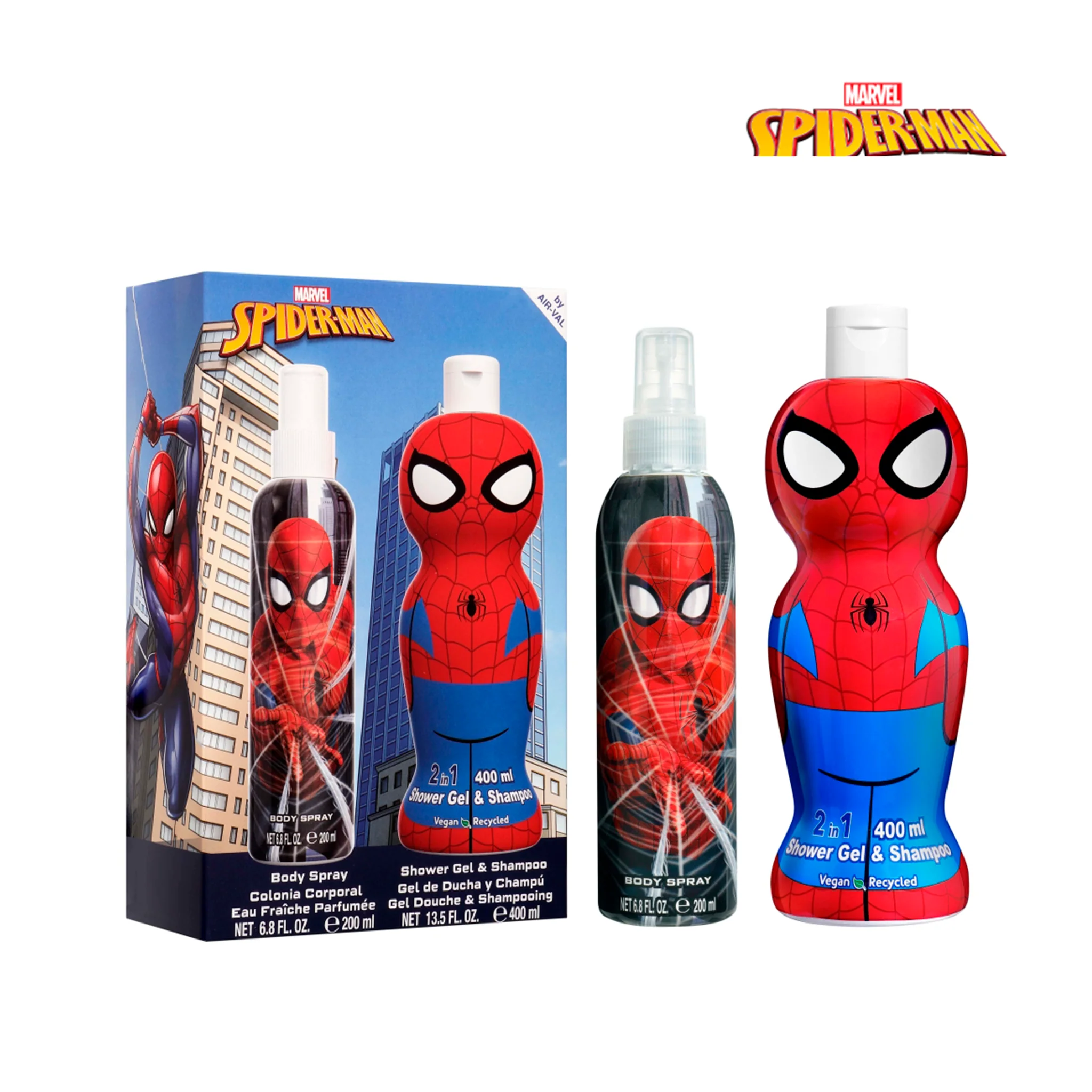 Marvel Spider-Man Kit Shampoo + Spray Corporal 400 ml